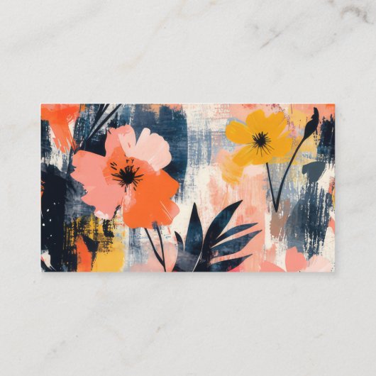 Carte De Rendez-vous Modèle floral (Dos)