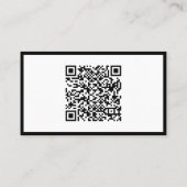 Carte De Rendez-vous Modèle professionnel de code QR noir et blanc (Dos)