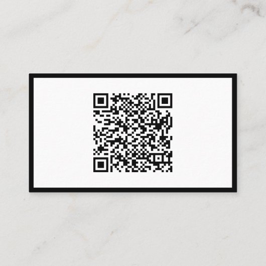 Carte De Rendez-vous Modèle professionnel de code QR noir et blanc (Dos)