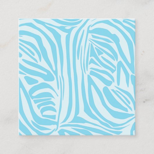 Carte De Rendez-vous Modèle Zèbre Bleu (Devant)