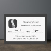Carte De Rendez-vous Modern Chiropractor Appointment Reminder