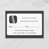 Carte De Rendez-vous Modern Chiropractor Appointment Reminder (Devant)