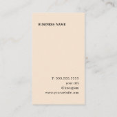 Carte De Rendez-vous Modern Elegant Light Beige White Black Salon (Dos)
