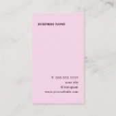 Carte De Rendez-vous Modern Elegant Rose White Black Salon (Dos)