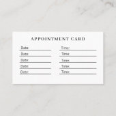 Carte De Rendez-vous Modern Flower Salon (Dos)