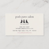 Carte De Rendez-vous Modern Neutral Cat Grooming Appointment  (Dos)