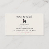 Carte De Rendez-vous Modern Neutral Dog Groomer Appointment | Editable  (Dos)