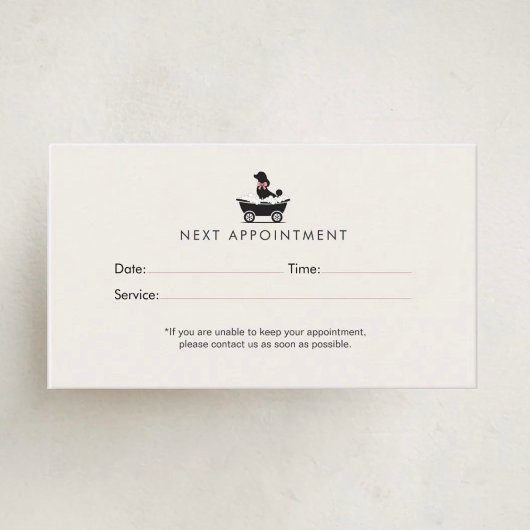 Carte De Rendez-vous Modern Neutral Mobile Dog Groomer Appointment