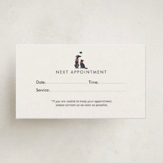 Carte De Rendez-vous Modern Neutral Pet Sitter Appointment | Editable