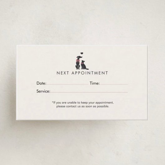 Carte De Rendez-vous Modern Neutral Pet Sitter Appointment | Editable