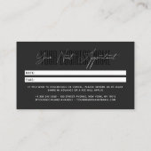 Carte De Rendez-vous Modern script typography professional reminder (Dos)