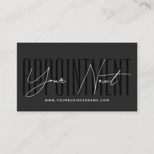 Carte De Rendez-vous Modern script typography professional reminder (Devant)