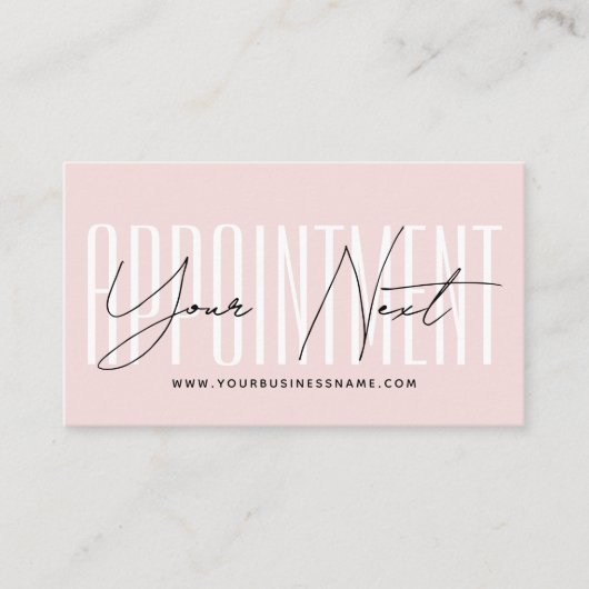 Carte De Rendez-vous Modern script typography professional reminder (Devant)