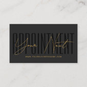 Carte De Rendez-vous Modern script typography professional reminder (Devant)