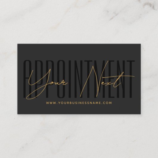 Carte De Rendez-vous Modern script typography professional reminder (Devant)