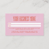 Carte De Rendez-vous Modern script typography professional reminder (Dos)