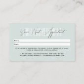 Carte De Rendez-vous Modern script typography professional reminder (Dos)