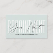 Carte De Rendez-vous Modern script typography professional reminder (Devant)