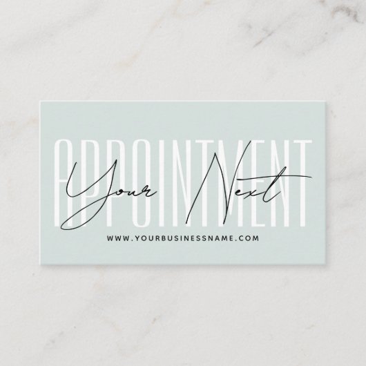 Carte De Rendez-vous Modern script typography professional reminder (Devant)