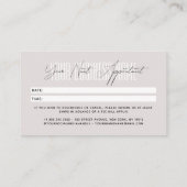 Carte De Rendez-vous Modern script typography professional reminder (Dos)