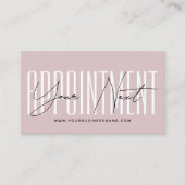 Carte De Rendez-vous Modern script typography professional reminder (Devant)