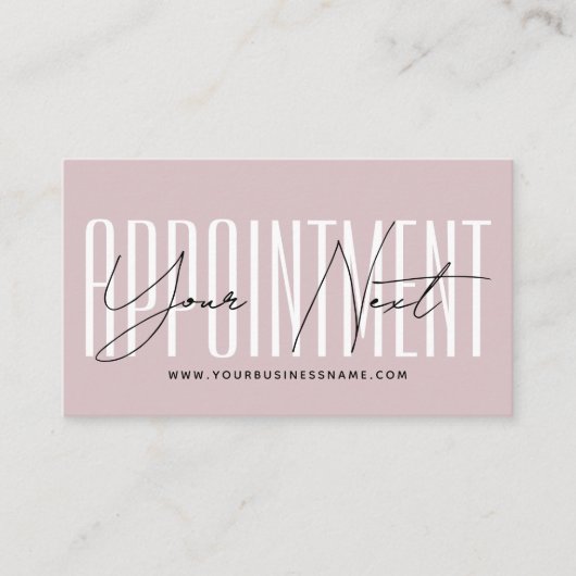 Carte De Rendez-vous Modern script typography professional reminder (Devant)