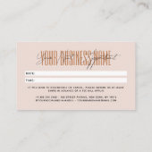 Carte De Rendez-vous Modern script typography professional reminder (Dos)