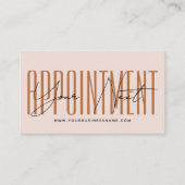 Carte De Rendez-vous Modern script typography professional reminder (Devant)