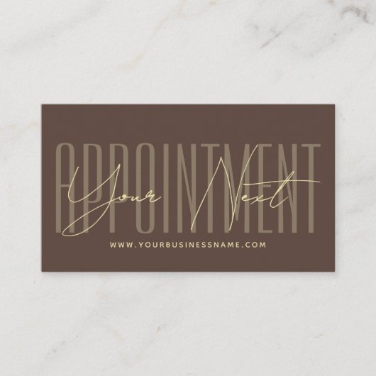 Carte De Rendez-vous Modern script typography professional reminder (Devant)