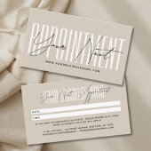 Carte De Rendez-vous Modern script typography professional reminder