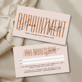 Carte De Rendez-vous Modern script typography professional reminder