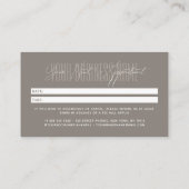 Carte De Rendez-vous Modern script typography professional reminder (Dos)