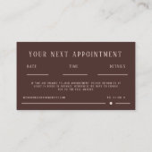 Carte De Rendez-vous Modern Trendy Brown Personal Trainer Fitness  (Dos)