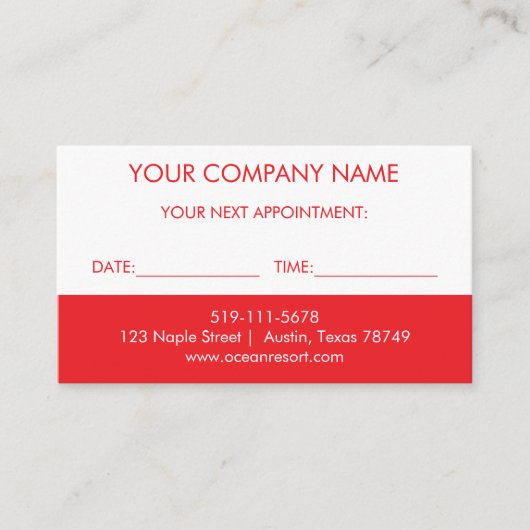 Carte de rendez-vous moderne (Devant)