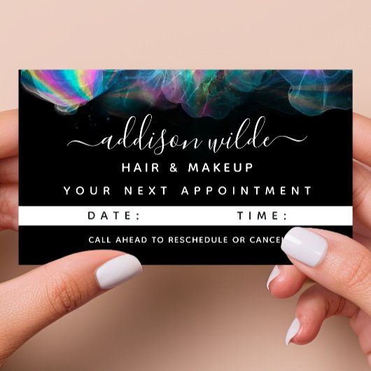 Carte de rendez-vous moderne avec encre d'alcool h