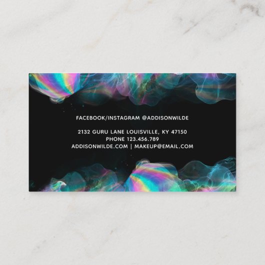 Carte de rendez-vous moderne avec encre d'alcool h (Dos)