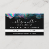 Carte de rendez-vous moderne avec encre d'alcool h (Devant)