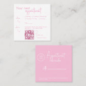 Carte de rendez-vous moderne Elegant avec QRcode (Devant / Derrière)