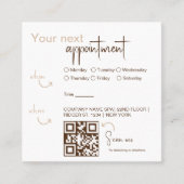 Carte de rendez-vous moderne Elegant avec QRcode (Devant)