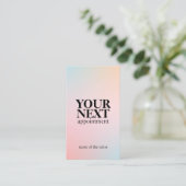 Carte De Rendez-vous Moderne Élégant Gras Pastel Gradient (Debout devant)