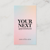 Carte De Rendez-vous Moderne Élégant Gras Pastel Gradient (Devant)