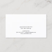 Carte de rendez-vous moderne Elégant noir blanc (Dos)