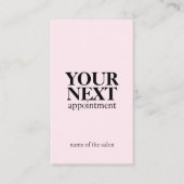 Carte De Rendez-vous Moderne Elégant Rose bleu Bold Salon (Devant)