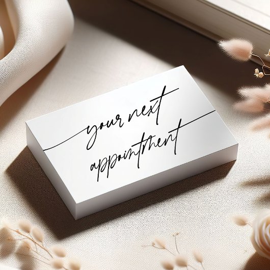 Carte De Rendez-vous Moderne Élégant Votre Prochain Script De Rendez-Vo
