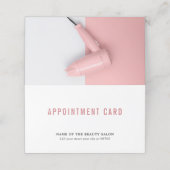 Carte de rendez-vous moderne et élégante Rose (Extérieur déplié)