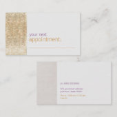 Carte de rendez-vous moderne et Hip Gold FAUX (Devant / Derrière)