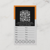 Carte De Rendez-vous Moderne Professional Grey Black Orange Loyauté & (Dos)