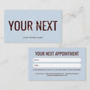 Carte De Rendez-vous Moderne professionnel bleu rouge votre prochain