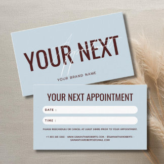 Carte De Rendez-vous Moderne professionnel bleu rouge votre prochain