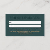 Carte De Rendez-vous Moderne professionnel vert votre prochain (Dos)